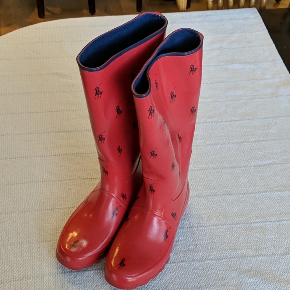 Size 10  Polo by Ralph Lauren Rain Boots